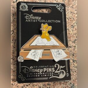 Disney Jason Peltz Disney Artist Collection Lion King Simba Pin LE 5000
